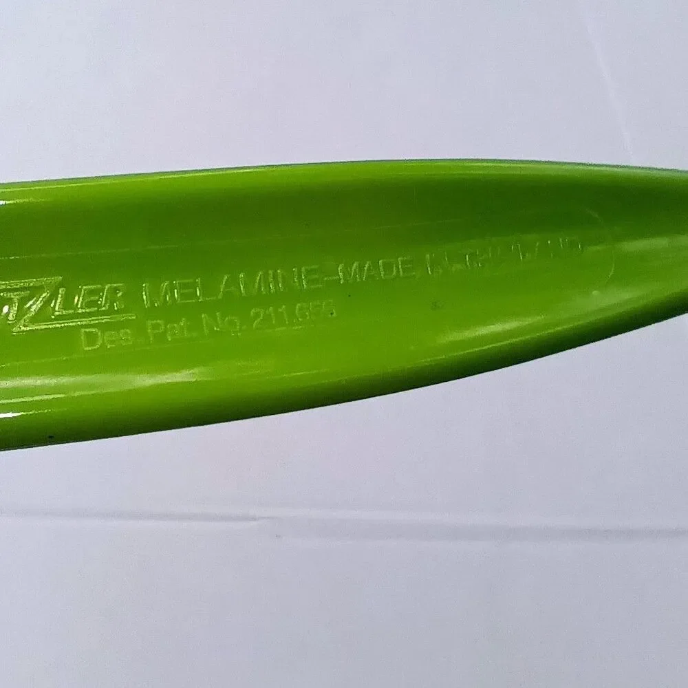 Vintage Hutzler Melamine Angled Turner Flipper-Lime Green-Danish Design-MCM